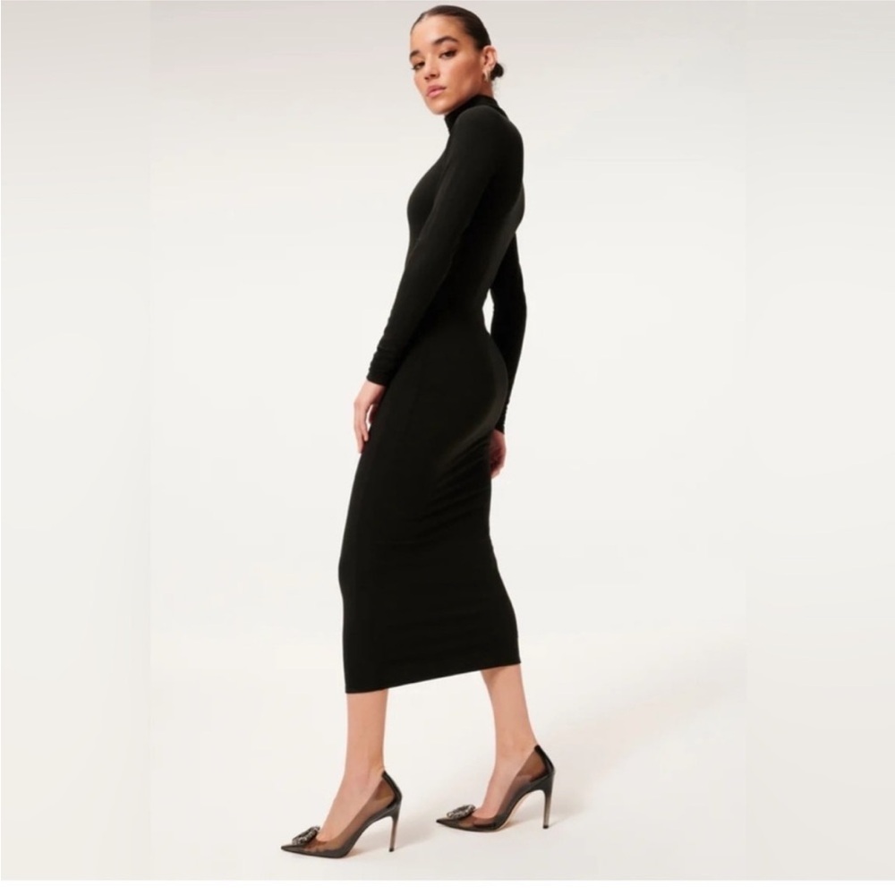 Good American Turtleneck Long Sleeve Midi